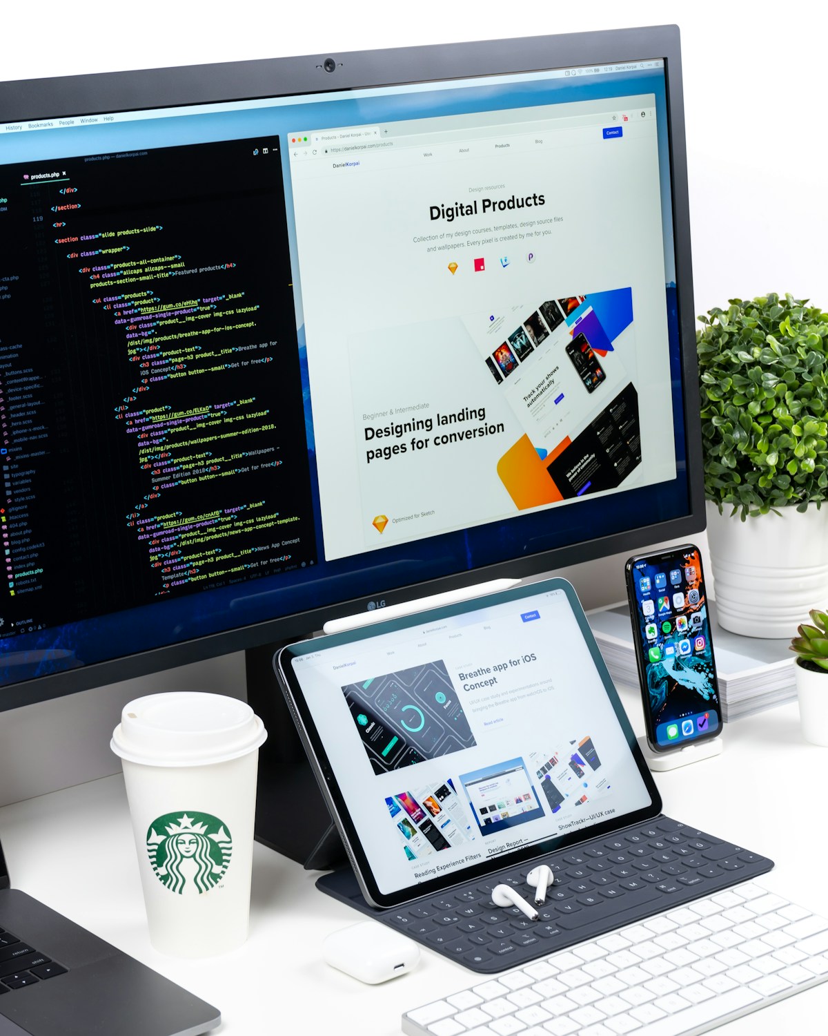 Website interface design on a desktop screen supporting intuitive digital experiences
